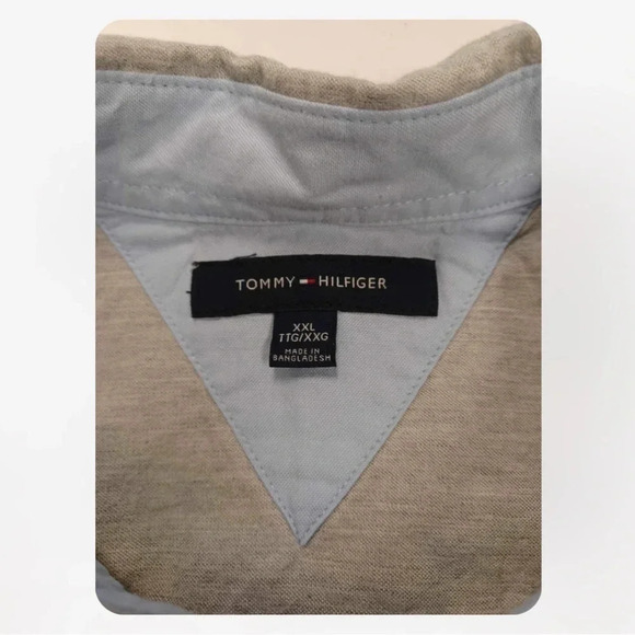 Tommy Hilfiger Long Sleeve Button Down Grey Dress Shirt  Size XXL - Picture 8 of 9